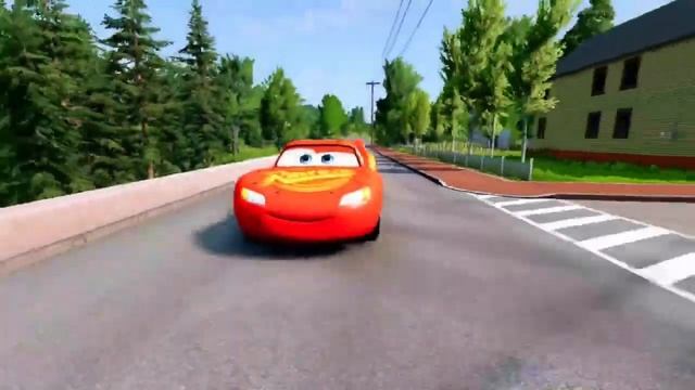 TRANSPORTING PIXAR CARS & FRUITS WITH COLORED & JOHN DEERE vs CLAAS vs TRACTORS - BeamNG.drive смотреть онлайн