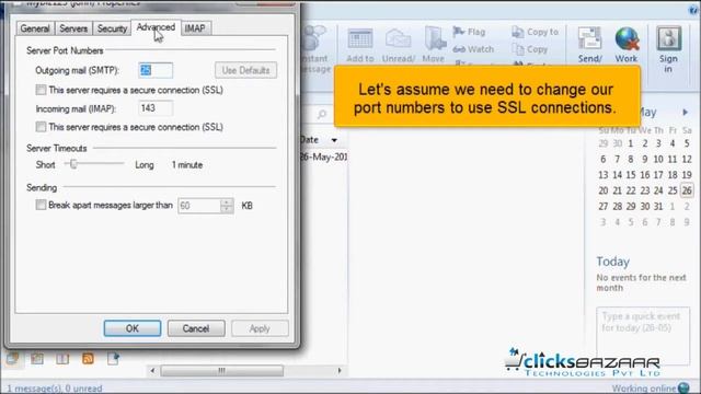 Configuring custom ports in Windows Live Mail смотреть онлайн