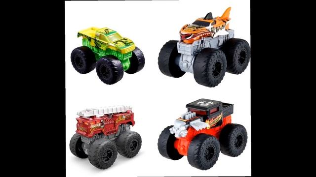 Hot Wheels Monster Trucks Roarin' Wreckers 1:43 Scale Vehicle 2024 Mix 3 Case of 4 смотреть онлайн