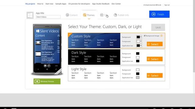 Windows App Studio смотреть онлайн