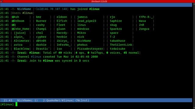 IRC - IRSSI | Linux For Love & Passion | GNU/Linux | Communication смотреть онлайн