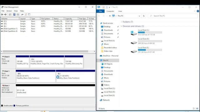 How to partition 1TB hard disk in Windows 10? | Creating partitions in Windows | Disk Management смотреть онлайн
