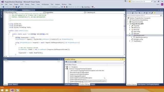Visual Studio 2015 Final Release Event Revamped Exception Settings Experience in Visual Studio 2015 смотреть онлайн
