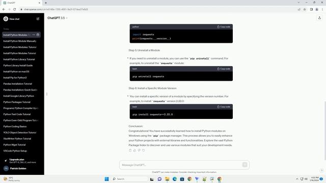 install python modules in windows смотреть онлайн