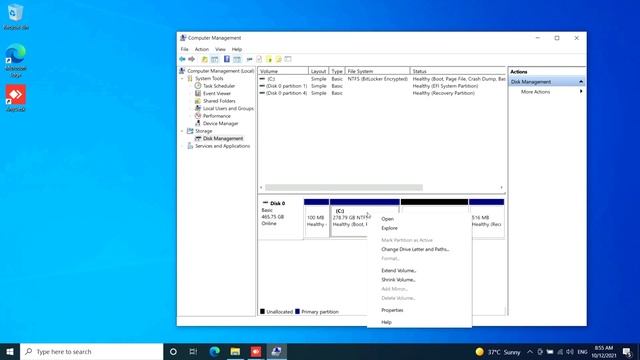 How to shrink or partition Computer Hard drive volume in windows 10 смотреть онлайн