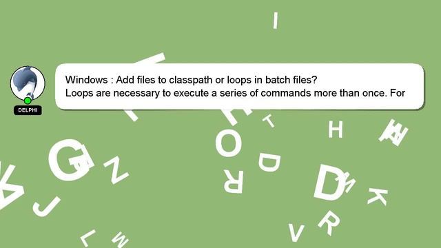 Windows : Add files to classpath or loops in batch files? смотреть онлайн