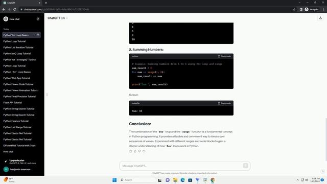 python for i in range loop смотреть онлайн