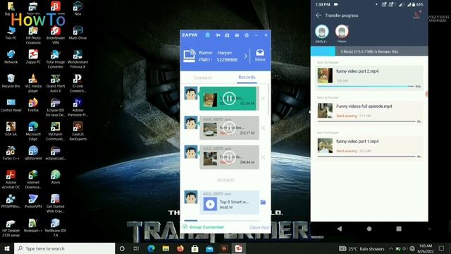 How to Transfer file from mobile to computer or computer to mobile смотреть онлайн