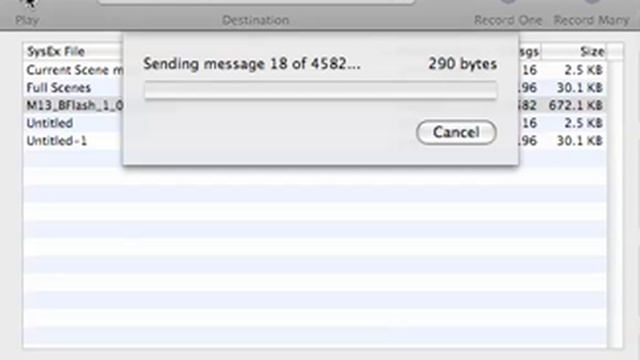 M13 Firmware Update on a Mac with SysEx Librarian смотреть онлайн