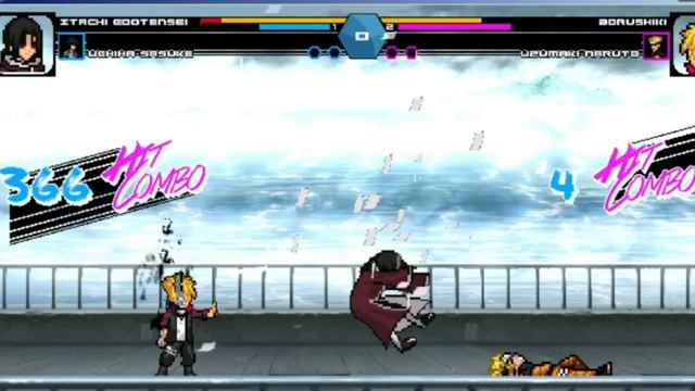 Naruto and Boruto VS Sasuke and Itachi MUGEN смотреть онлайн