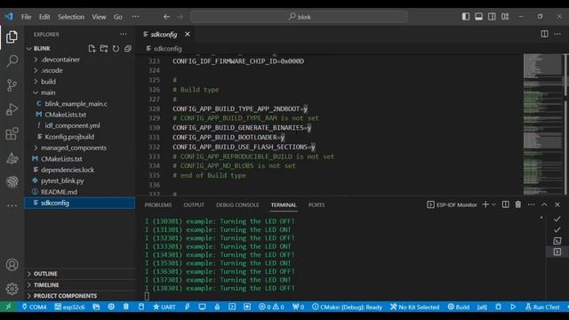 ESP32-C6 - Led Blink with ESP-IDF смотреть онлайн