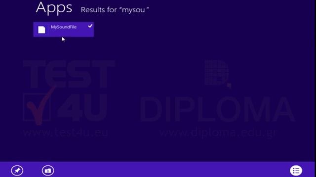 Delete the shortcut MySoundFile which is found in the Start Screen. смотреть онлайн