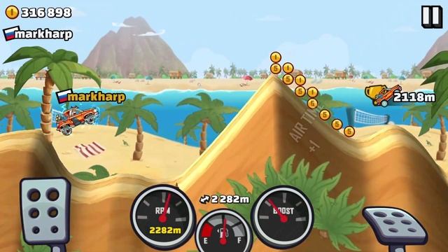 4696m on CC-EV by Beach in Hill Climb Racing 2 смотреть онлайн
