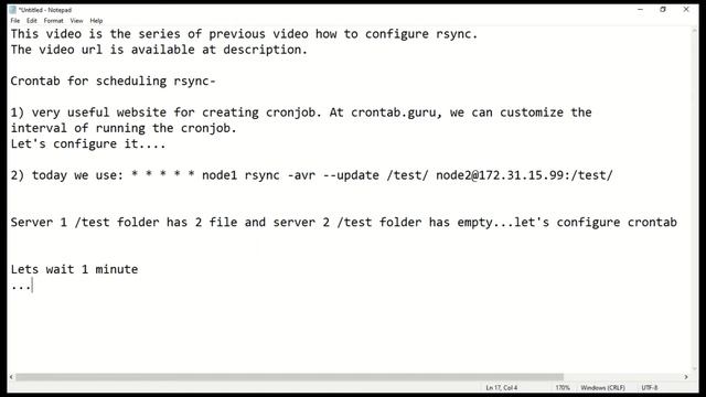Crontab - For scheduling rsync between to Centos7 Linux EC2 instance смотреть онлайн