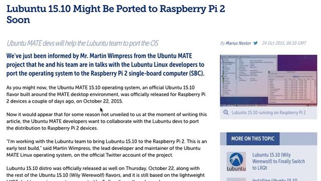 Lubuntu 15.10 Will Be Ported to Raspberry Pi 2 смотреть онлайн