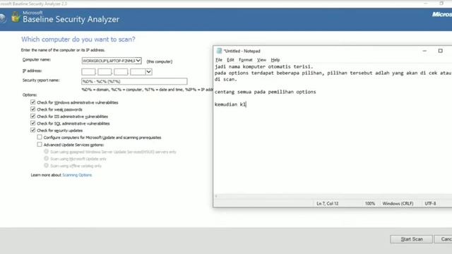 Cara Scaning Vulnerability Windows 10 menggunakan Aplikasi Microsoft Baseline Security Analyzer 2. смотреть онлайн