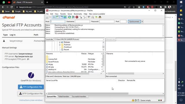 How to connect FileZilla FTP server setup in cPanel shared and dedicated hosting server смотреть онлайн