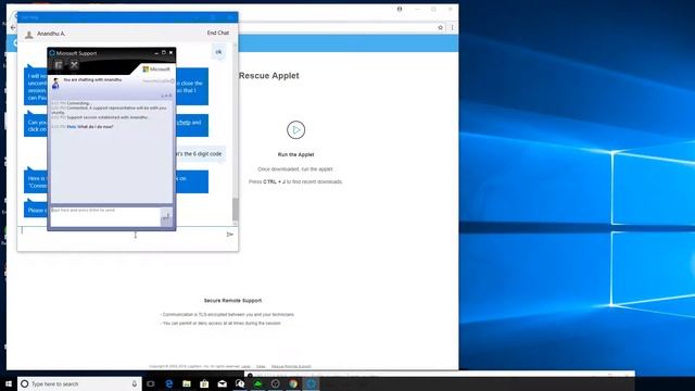 Me talking to the Microsoft Tech support through the chat and let them in my PC! смотреть онлайн