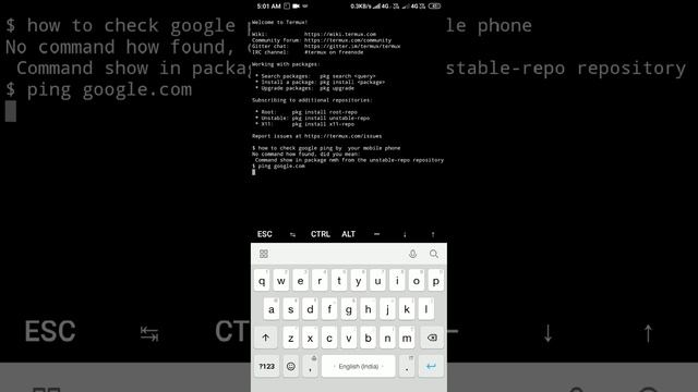 how to check google ping of your mobile by termux смотреть онлайн