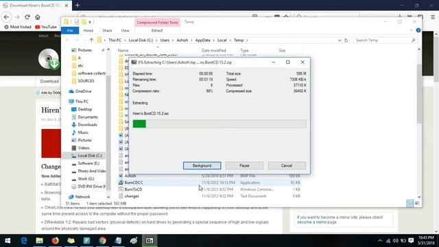 Hiren's 15.2 Boot CD Downloading And Create Bootable CD смотреть онлайн
