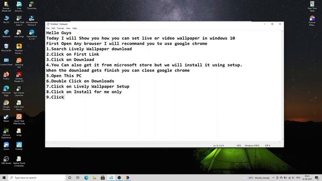 How To Set Live Wallpaper In Windows 10 For Free смотреть онлайн