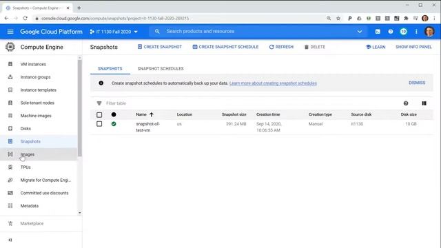 [071] Google Cloud Snapshots смотреть онлайн