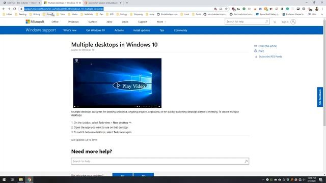 Using Multiple Desktops in Windows 10 смотреть онлайн