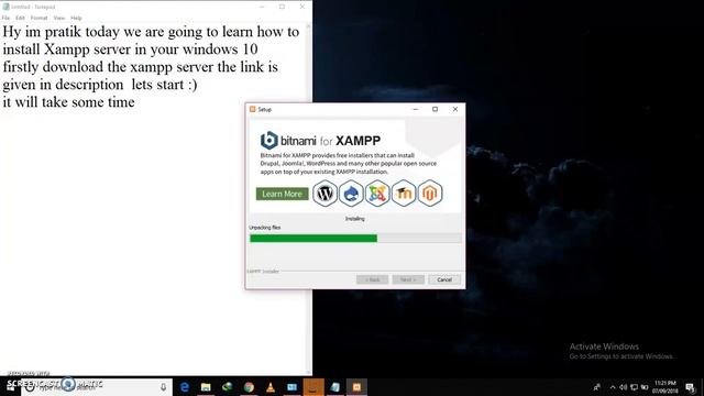 Installation of Xampp server In Windows 10 смотреть онлайн