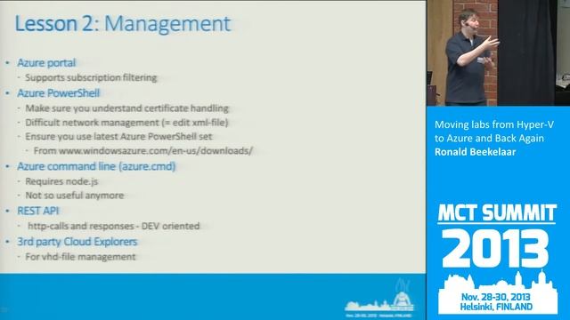 Moving labs from Hyper-V to Azure and Back Again - Ronald Beekelaar смотреть онлайн