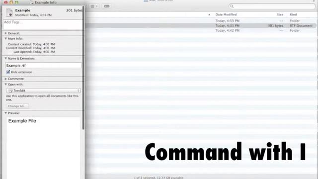 Get Info of file or folder on Mac (Shortcut) смотреть онлайн