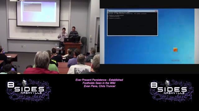 BSides Nashville 2016 R01 Ever Present Persistence Established Footholds Seen in the Wild Evan Pena смотреть онлайн