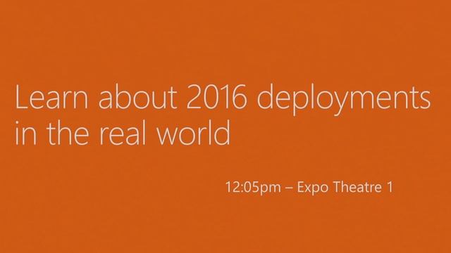 Microsoft Ignite 2016 Maximize breakthrough server performance with Microsoft solutions from Lenovo смотреть онлайн