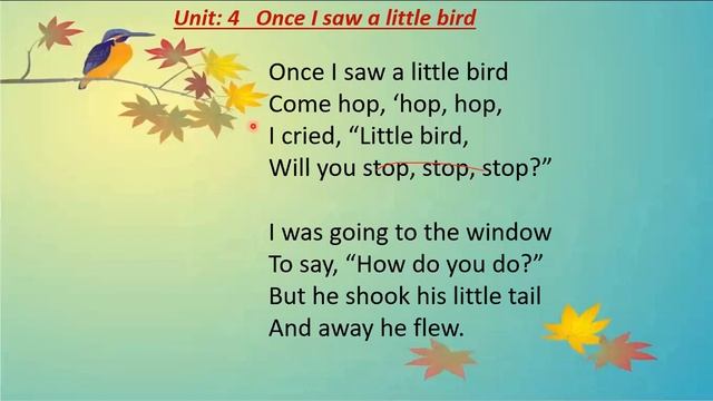 Class I, English, Once I saw a little bird. смотреть онлайн