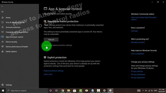 Windows 10 Home : Block or unblock Potentially unwanted app смотреть онлайн