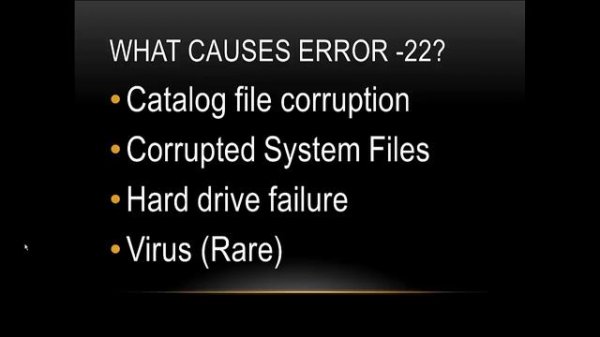 Error code -22 - How to fix Mac error code 22