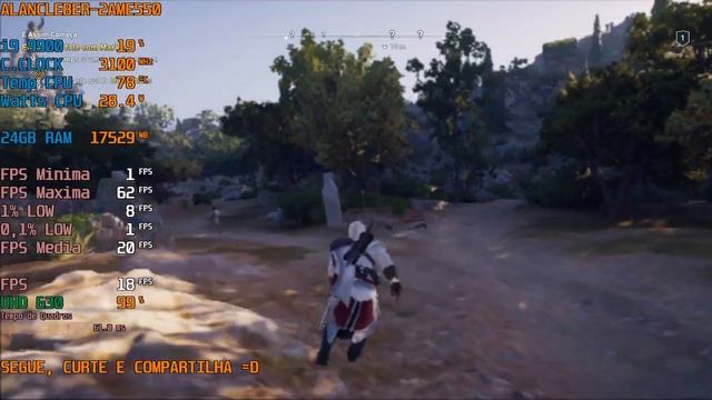 Assassin’s Creed Odyssey, teste UHD 630 em Português PT-BR!Notebook 2AME550 смотреть онлайн