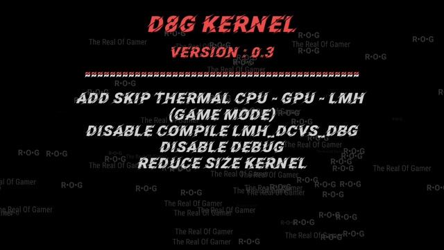 D8G Kernel - V0.3 - The Real Of Gamer - POCO F3 | Redmi K40 смотреть онлайн