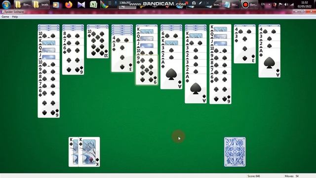 Spider Solitaire In Windows 7 Game 001 смотреть онлайн