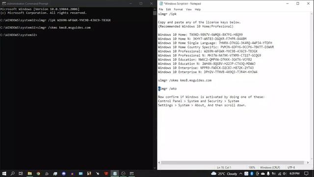 active windows 10 using CMD #windows10 #cmd #trending #govermentlaptop смотреть онлайн