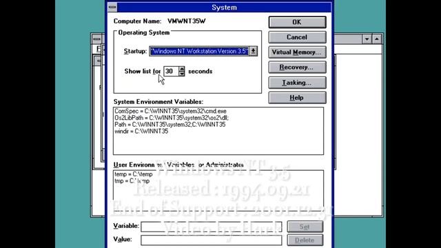 Windows History with Never Released Versions Collection - Windows NT 3.5 смотреть онлайн