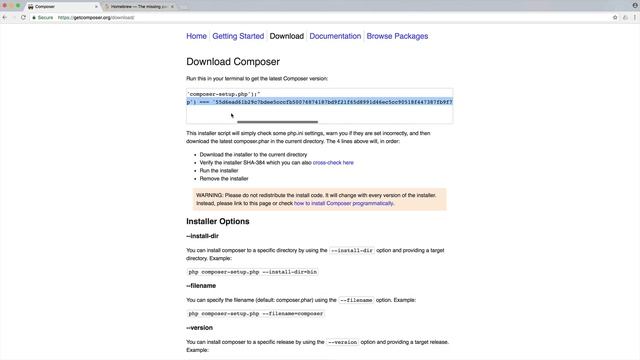 Snippet: Globally Installing Composer on a Mac смотреть онлайн