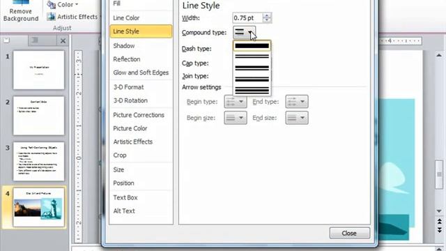 PowerPoint 2010 Tutorial The Format Picture Dialog Box 2010 Only Microsoft Training Lesson 5.5 смотреть онлайн