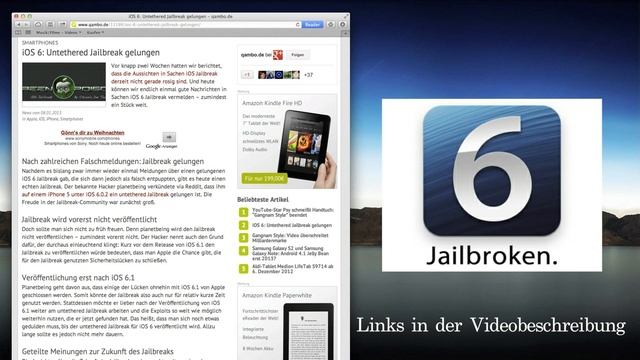 |INFO| iOS 6.0.2 untethered Jailbreak ! ERFOLGREICH ! смотреть онлайн