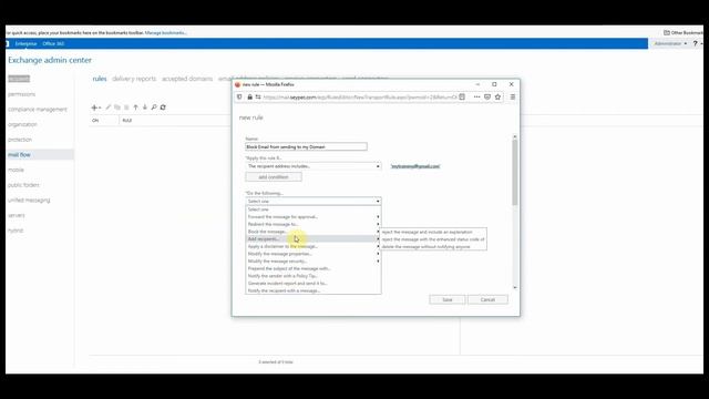 How to Block Domain and Email address in Microsoft Exchange 2016 ECP смотреть онлайн