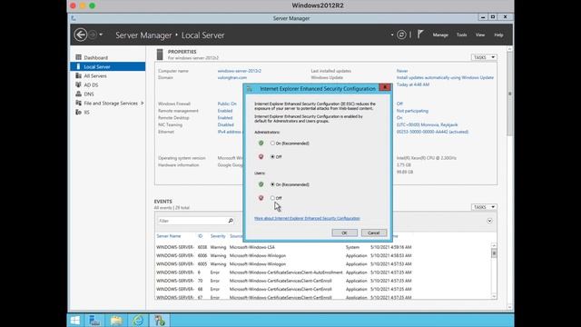 How to turn off IE security temporary on your Windows Server смотреть онлайн