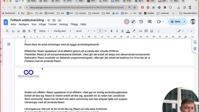 Lektion 6[2/2]/22: Fullstack webbutvecklare på: Frontend-hierarki JavaScript vs React смотреть онлайн