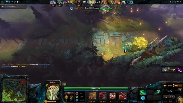Ranked DOTA 2 Pudge gameplay/no sound смотреть онлайн
