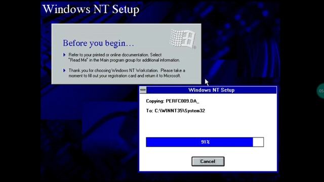 Installing Windows NT 3.51 build 1057 (RTM) смотреть онлайн