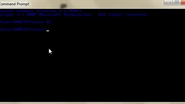 Use of Color Background amd Forground in Ms Dos Using COLOR Command смотреть онлайн