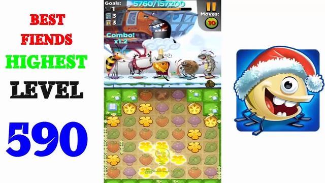 Best Fiends Level 590 (Highest Level ) Android/iOS Gameplay смотреть онлайн